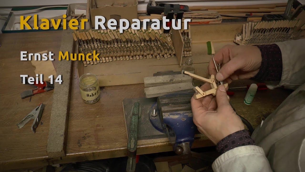 Klavier-Reparatur E. Munck Teil 14: Hebeglieder bearbeiten