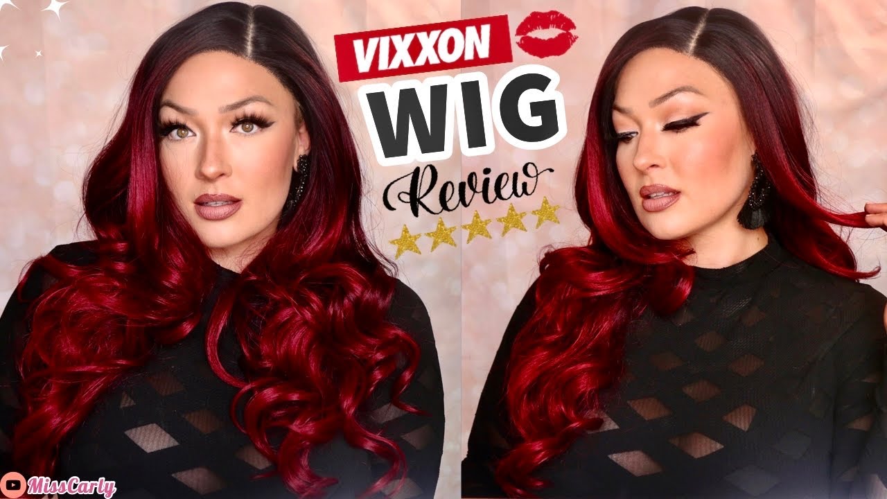 Lace Front Wig Review - Noble Easy 360 Wig // Ombre Wine Red // 13x4 Lace Front - VIXXON Wig! AMAZON