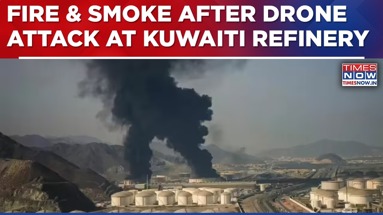 Iran War: Fire Erupts After Drone Attack At Kuwait's Refinery, Black Plume Of Smoke Seen Rising