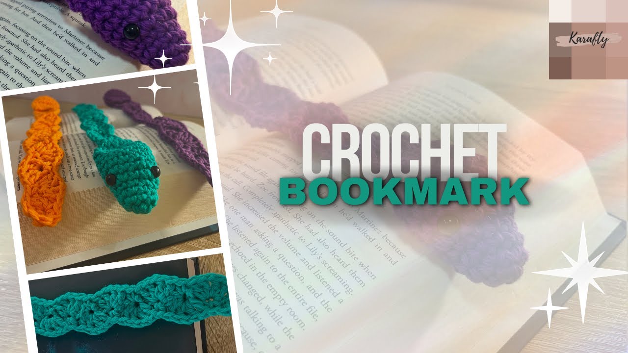 Crochet a SNAKE BOOKMARK 🐍 easy crochet patterns for book readers, under an hour crochet projects