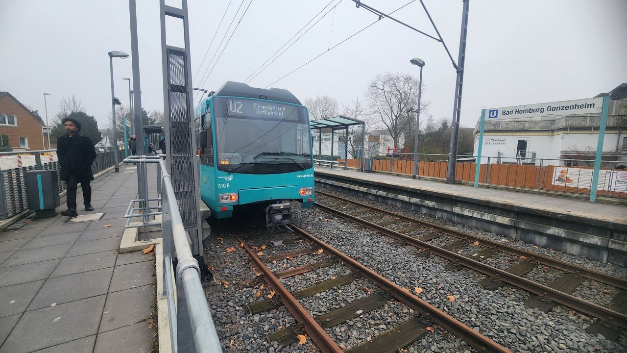 U-Bahn Frankfurt Mitfahrt mit U2 von Frankfurt Südbahnhof bis Bad Homburg Gonzenheim