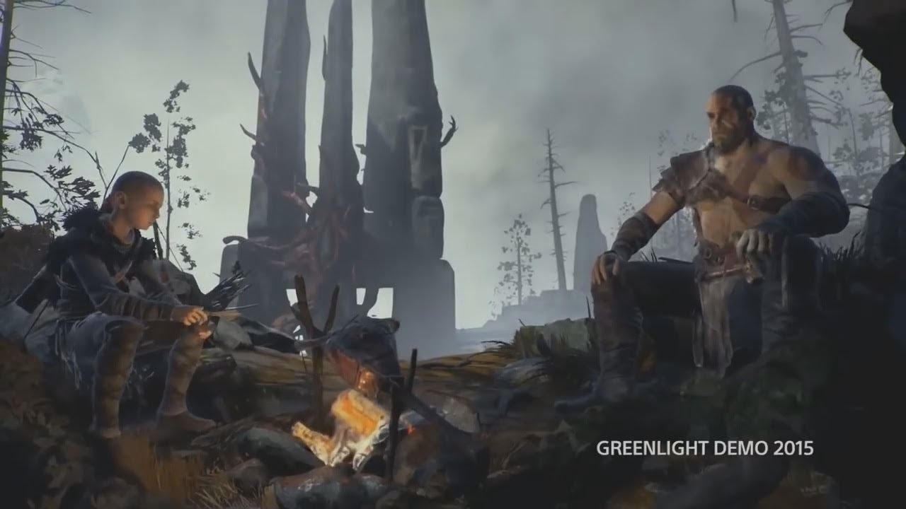 God of War (2018) - Early beta gameplay [original character models and cut content]