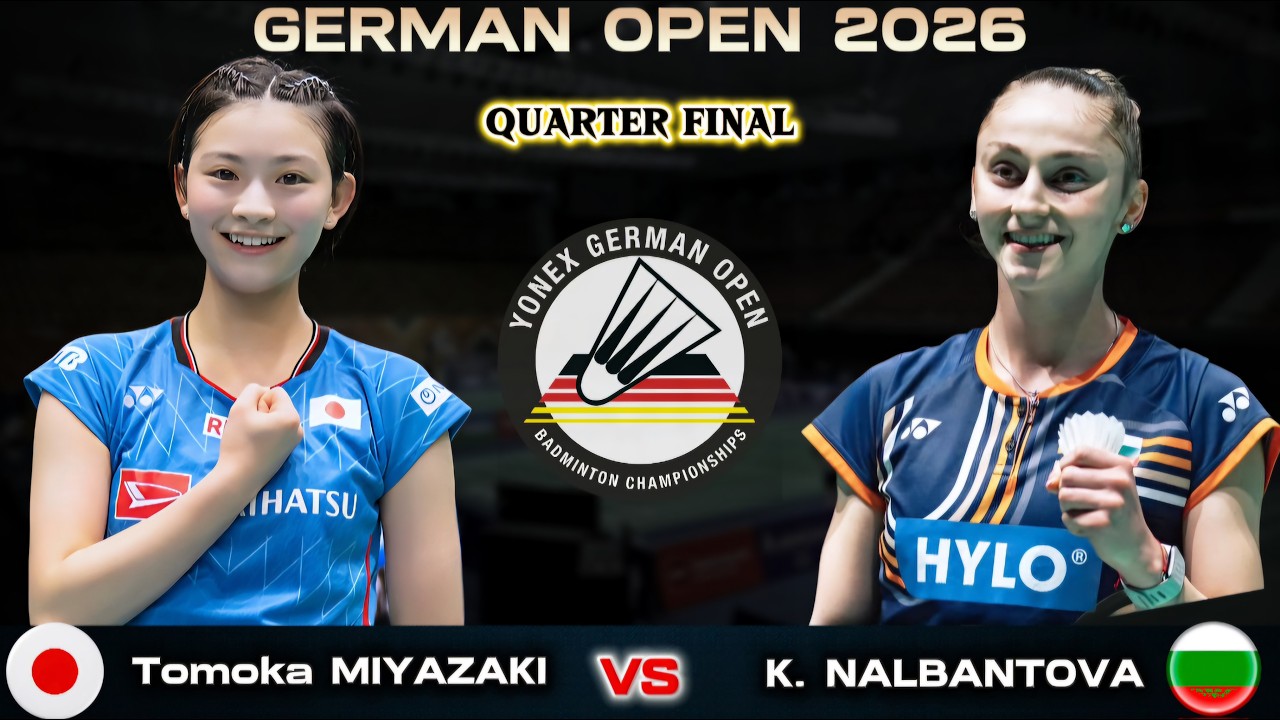 宮崎友花 (日本) vs ナルバントバ (ブルガリア) |ドイツオープン 2026 バドミントン