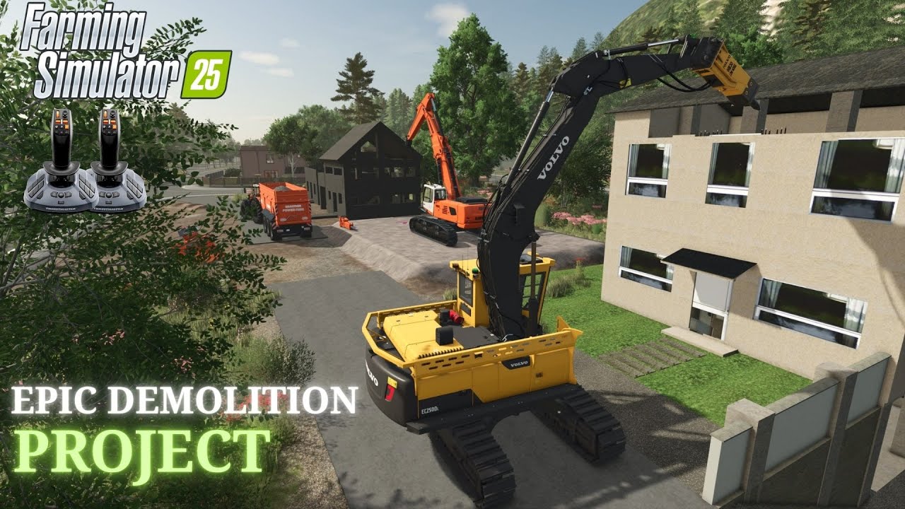 FS25: Destroying the Entire Street! 💥 Epic Demolition in Farming Simulator 25!