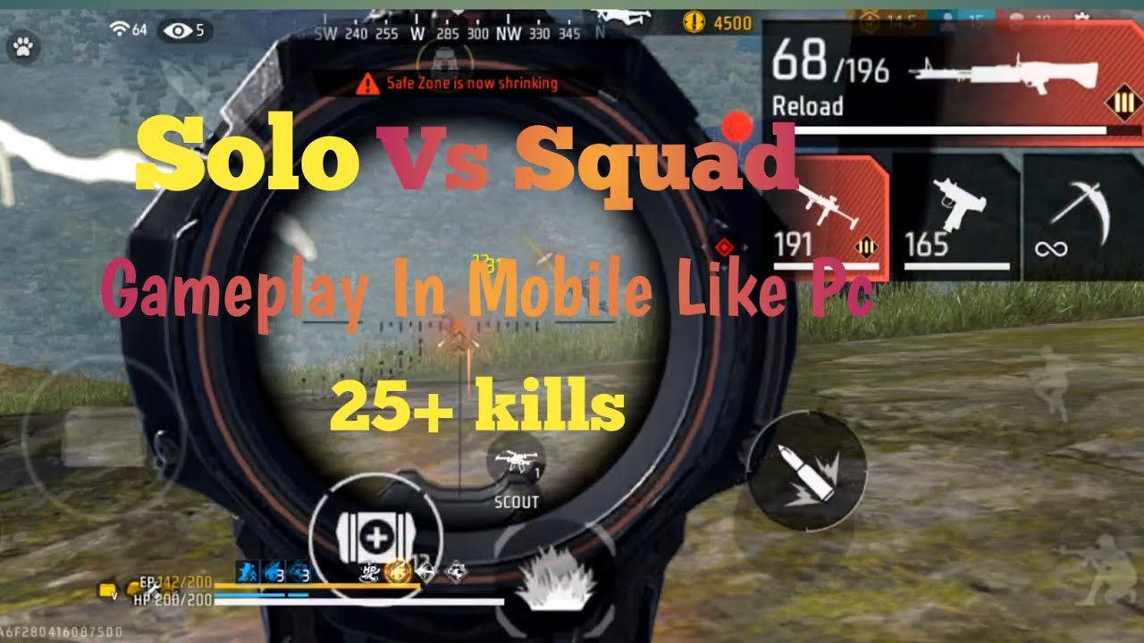 Solo vs Squad Gameplay in Br-Ranked With M60 + Mac10 99% Headshot Rate Like Pc In Mobile 📲