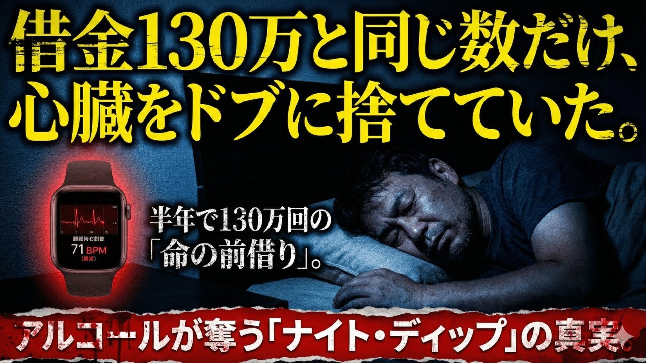 【第10夜】寝ているのに心臓は全力疾走？Apple Watchが暴いた「飲酒の代償」。