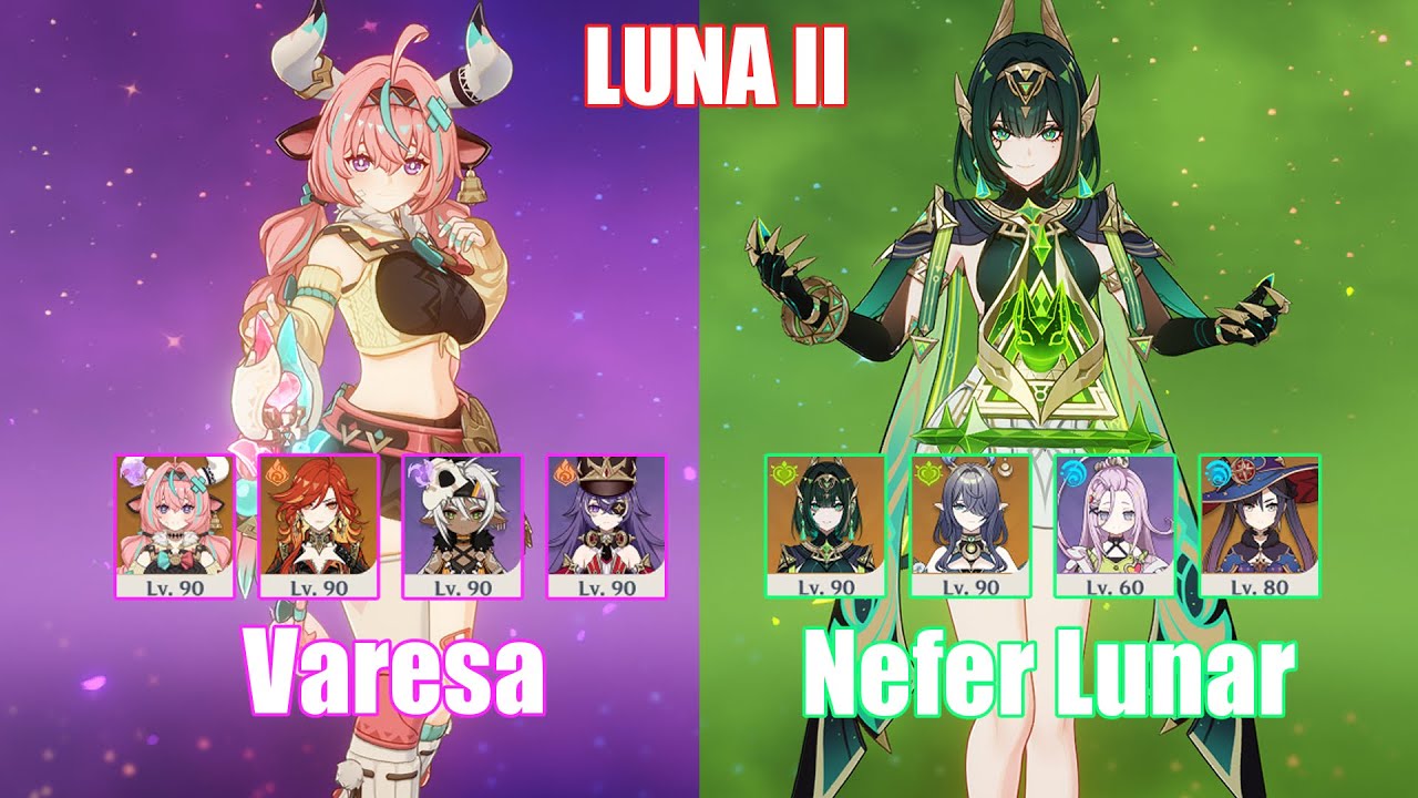 C0 Varesa Overload & C0 Nefer Lunar | Spiral Abyss Luna II | Genshin Impact