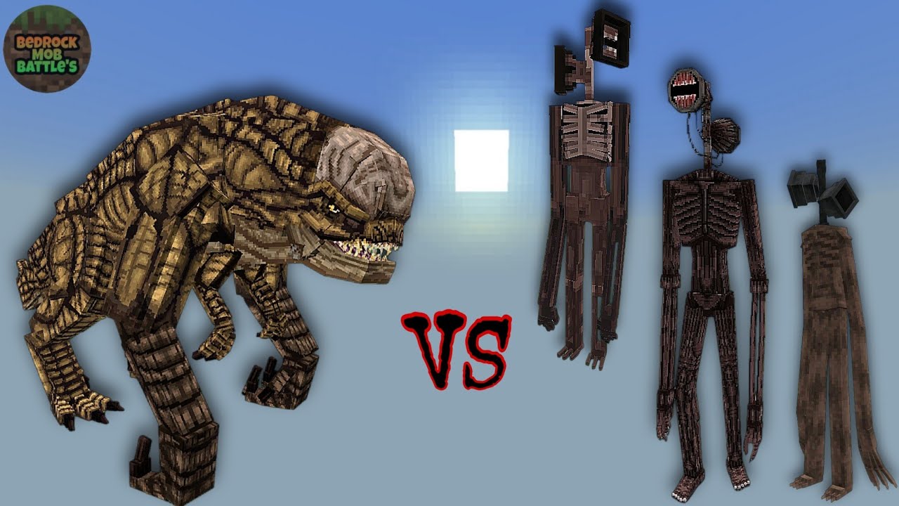Distorus Rex vs Siren Heads | Minecraft Bedrock | Mob Battle 