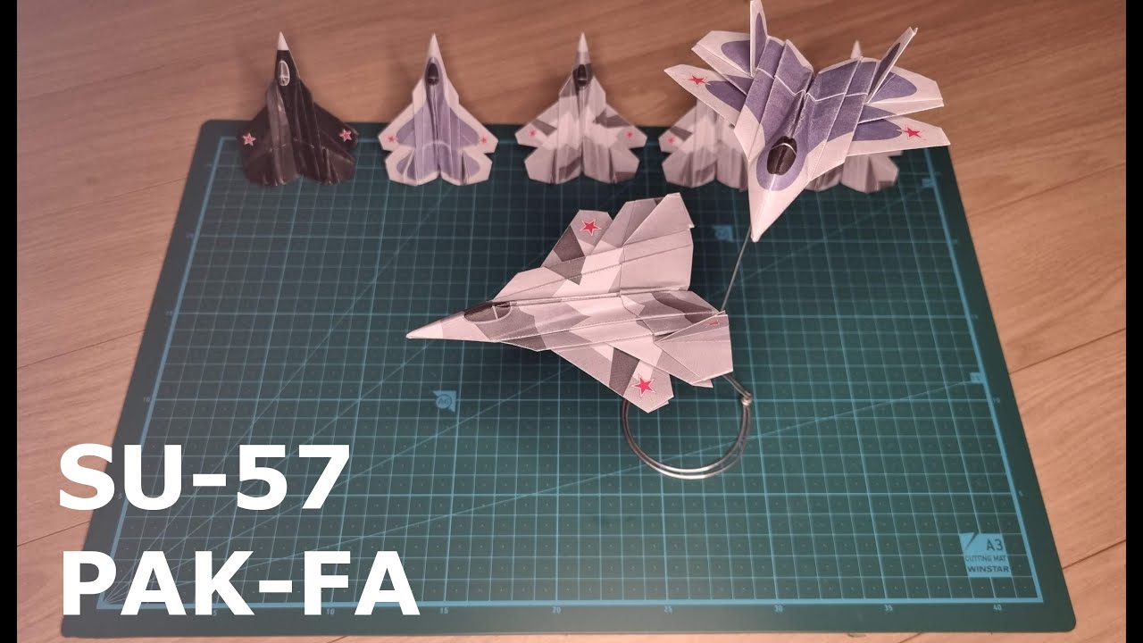 Оригами Реактивный истребитель СУ-57 ПАК ФА ПАК ФА (Т-50) - Учебное пособие