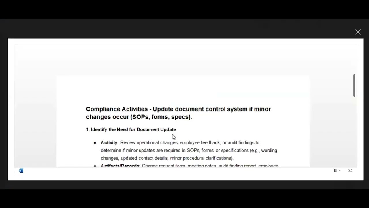 SQF Familiarization Training: Week 6 - Management Review Program