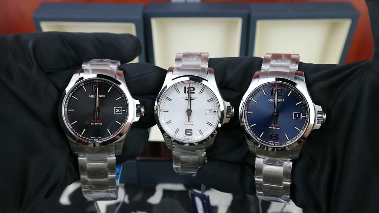Longines Conquest V.H.P. 41 mm Blue, Black, White Dial
