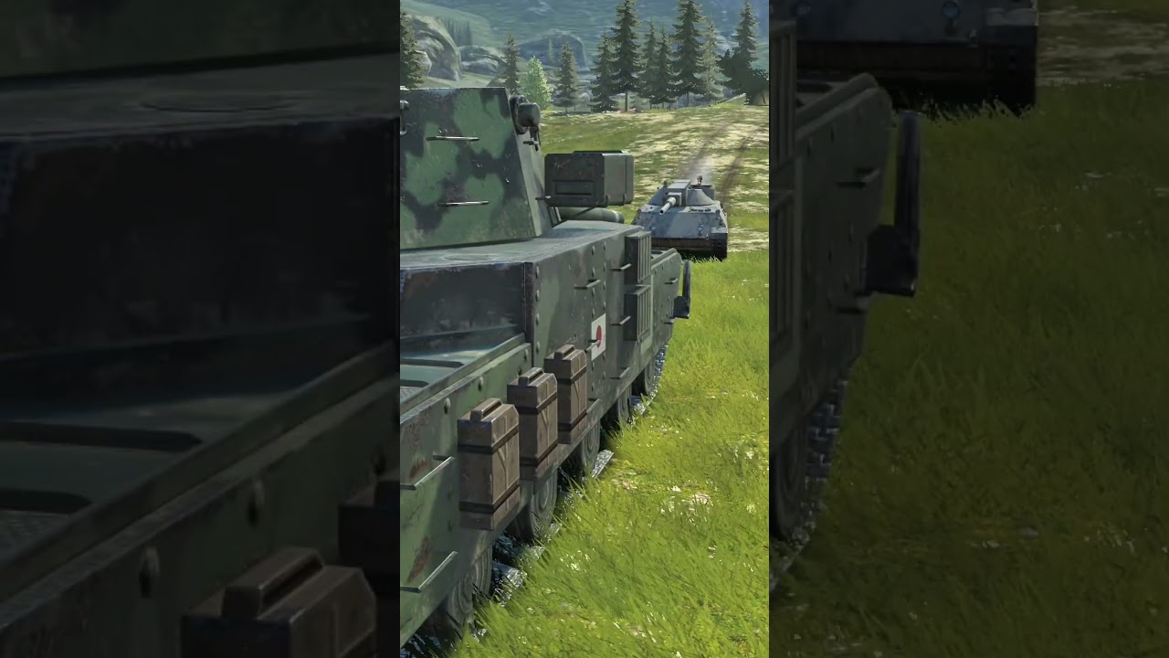 light tank brutally crashes into heavy tank