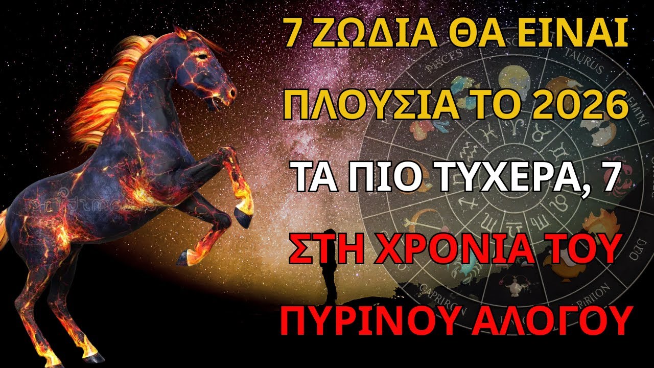 7 πιο τυχερά ζώδια για το 2026, τη χρονιά του αλόγου της φωτιάς