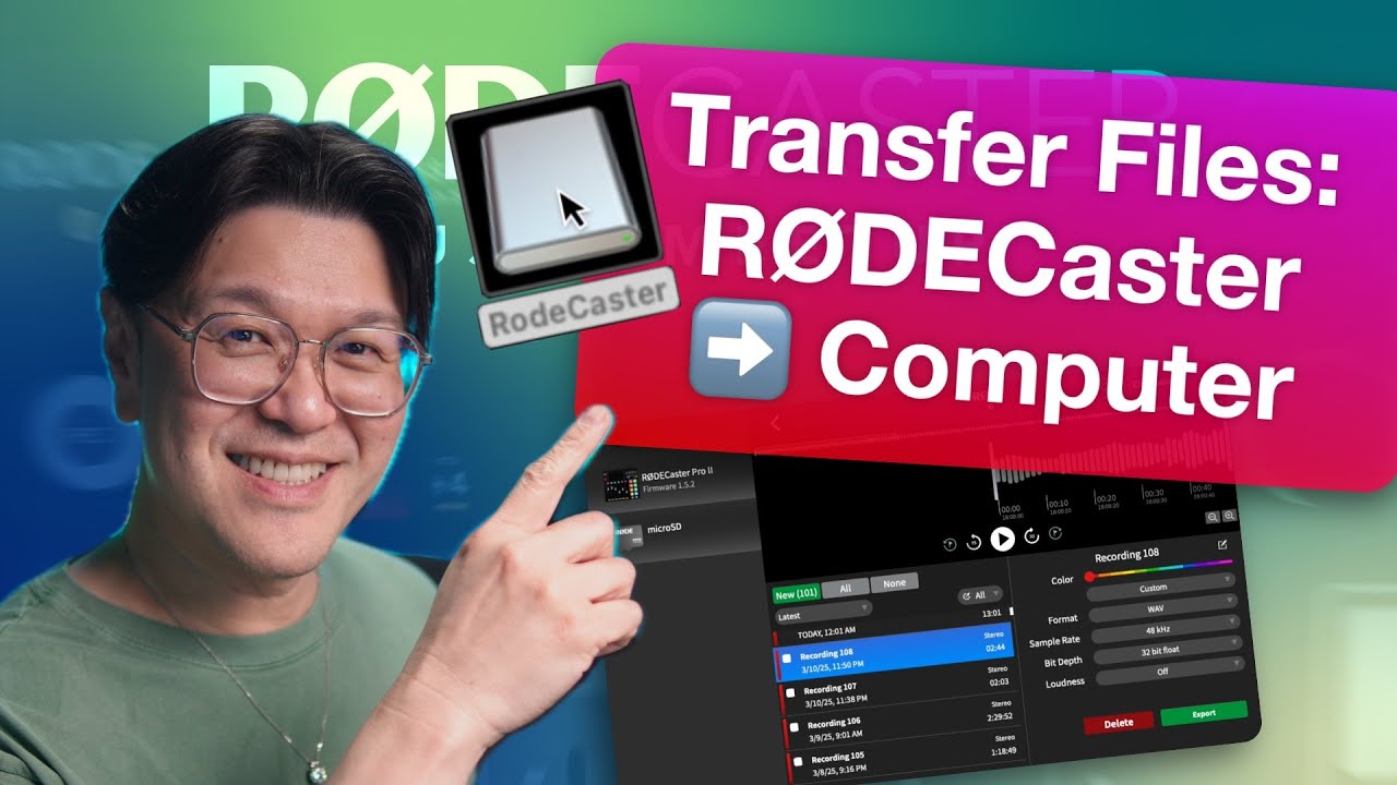 Ways to Transfer Recorded Files from RØDECaster to Computer