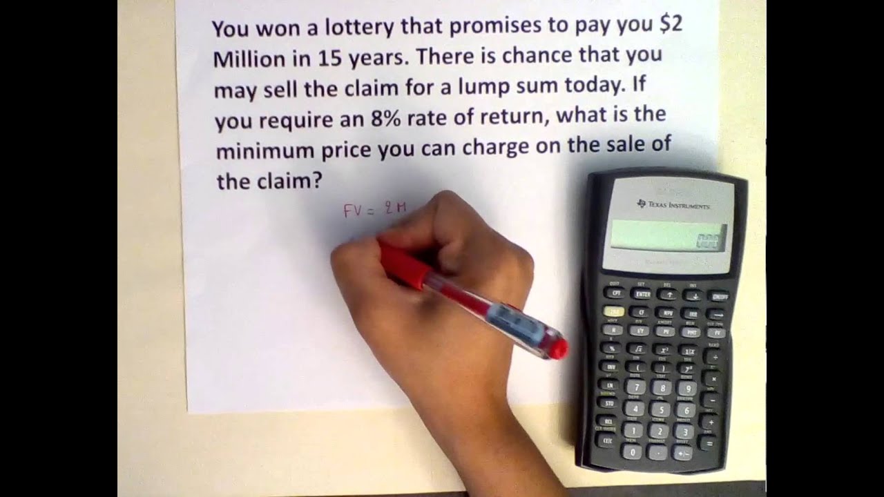 Lump Sum Present Value using TI BAII Plus calculator
