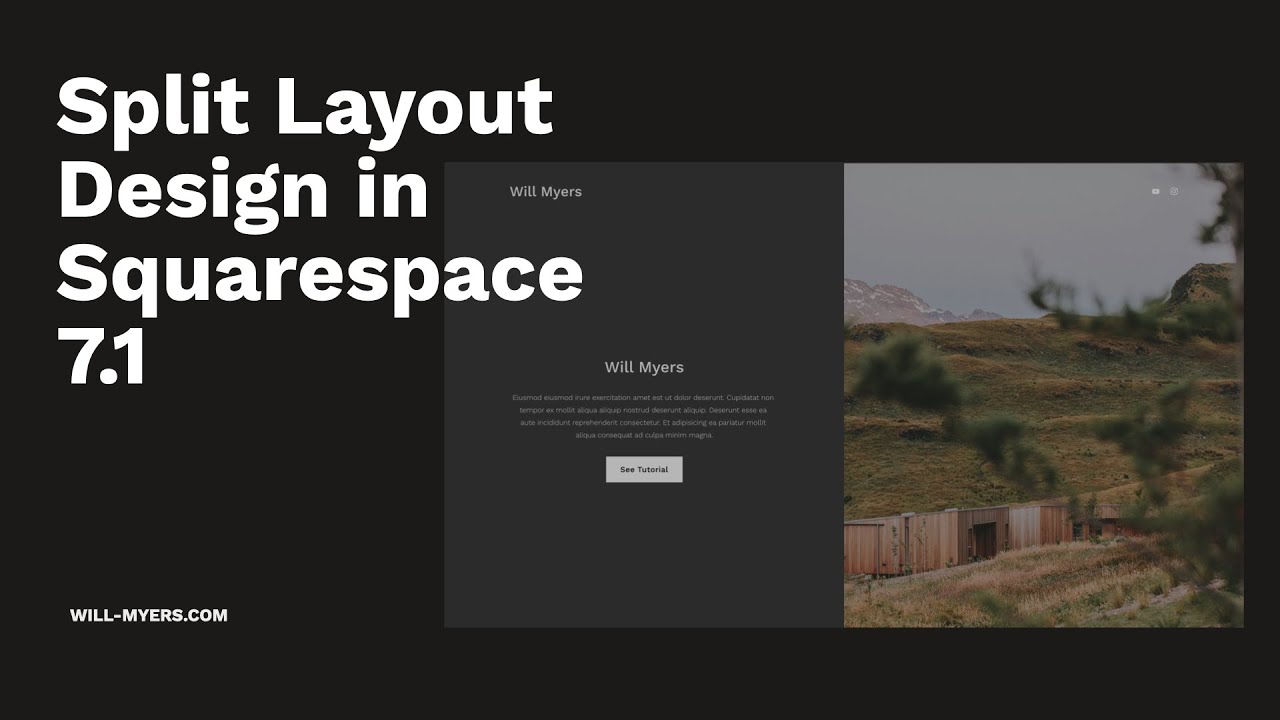 Split Screen Layout Design in Squarespace 7.1