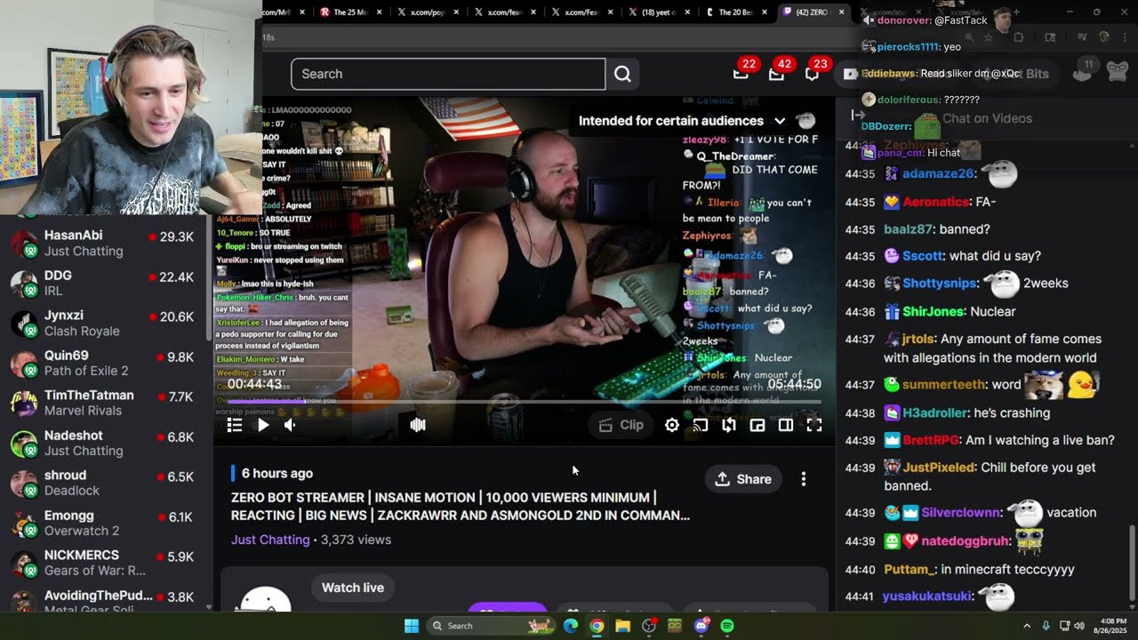 Tectone says a slur and gets banned on Twitch
