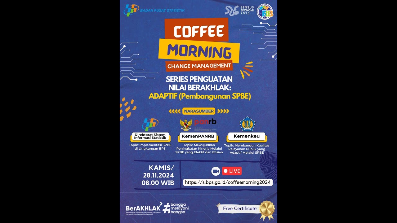 Coffee Morning CM November 2024 - Series Penguatan Budaya BerAKHLAK: Adaptif