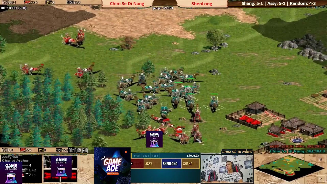 AOE Việt Trung - Solo Đỉnh Cao - Chim Sẻ Đi Nắng vs ShenLong - Replay
