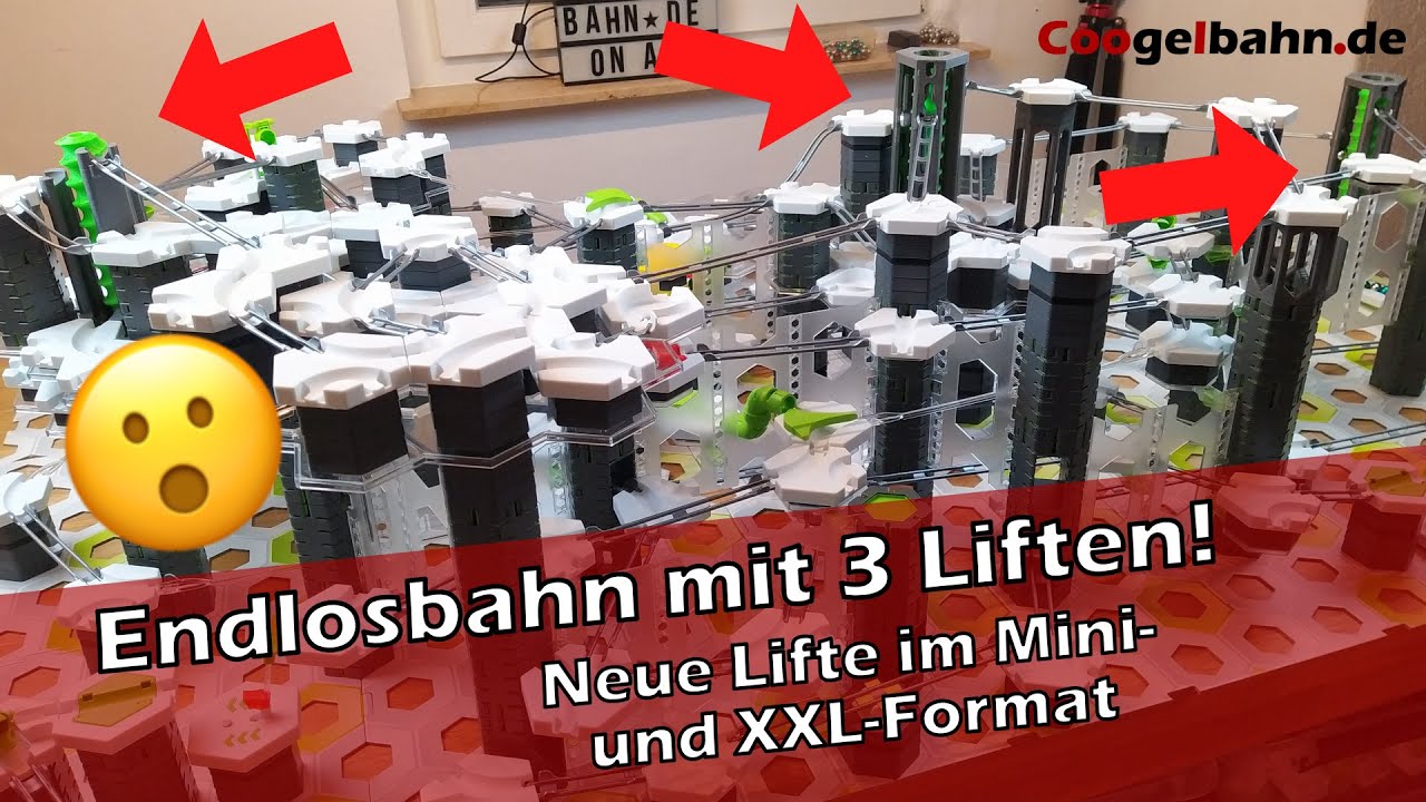 GraviTrax Endlosbahn mit DREI Liften :: Neue Aufzüge im Mini- und XXL-Format
