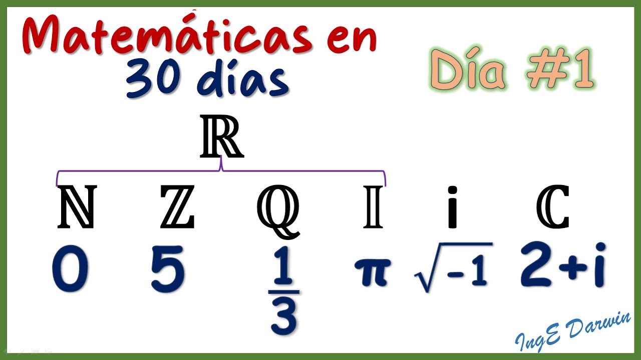 CONJUNTOS NUM&Eacute;RICOS + Ejemplos - APRENDE Matem&aacute;ticas en 30 d&iacute;as | D&iacute;a 1