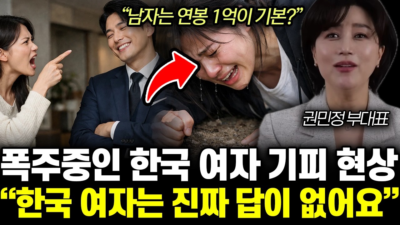“남자는 연봉 1억이 기본?” 폭주중인 한국 여자 기피 현상. 한국 여자는 진짜 답이 없어요 | 권민정 부대표 4부