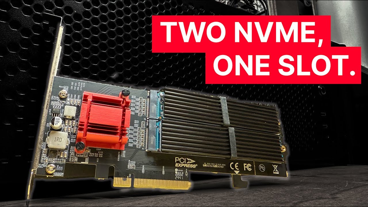 Put two NVME SSDs into one 8x PCIe slot with the RIITOP Dual NVME M.2 PCIe adapter