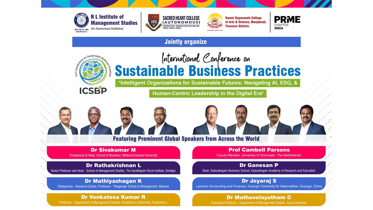 🔴 LIVE | International Conference on Sustainable Business Practices  | @rlims-madurai