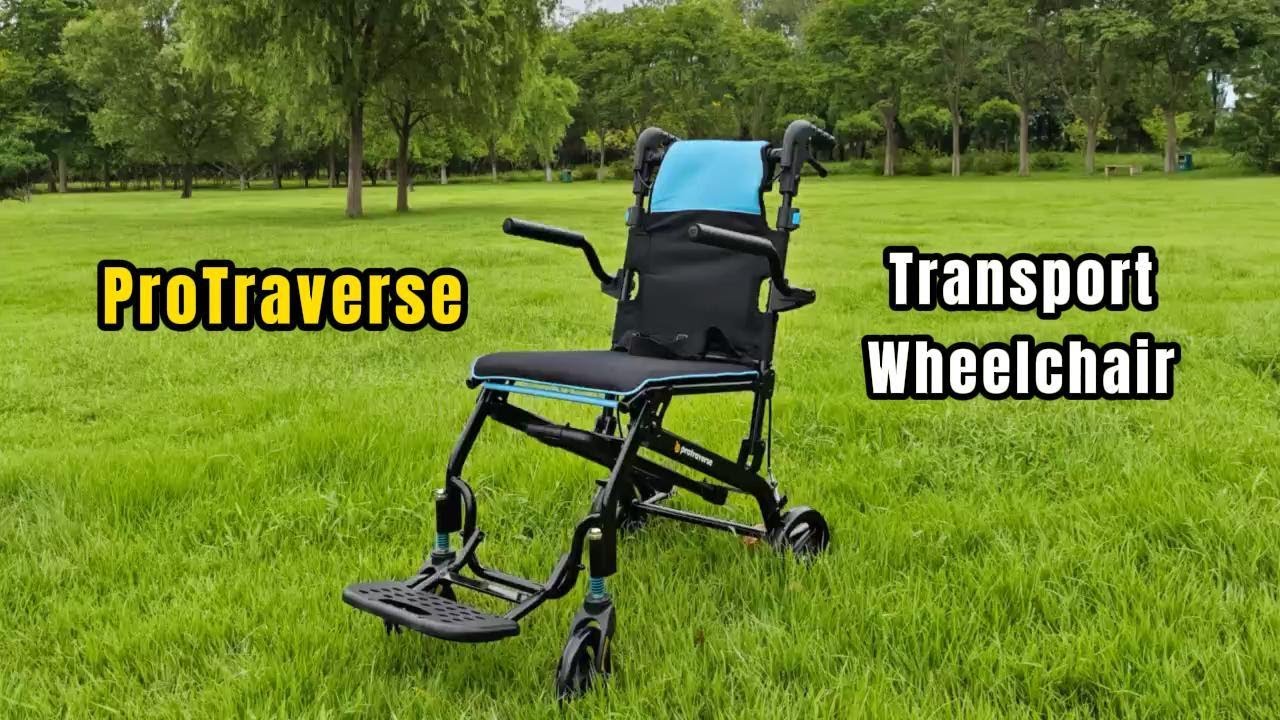 ProTraverse Ultra-Lightweight Transport Wheelchair | Portable, Foldable & Travel-Ready