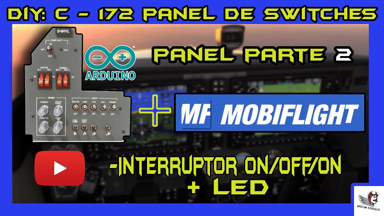 02 Panel c172, StbyBattery ARM y TEST con LED.