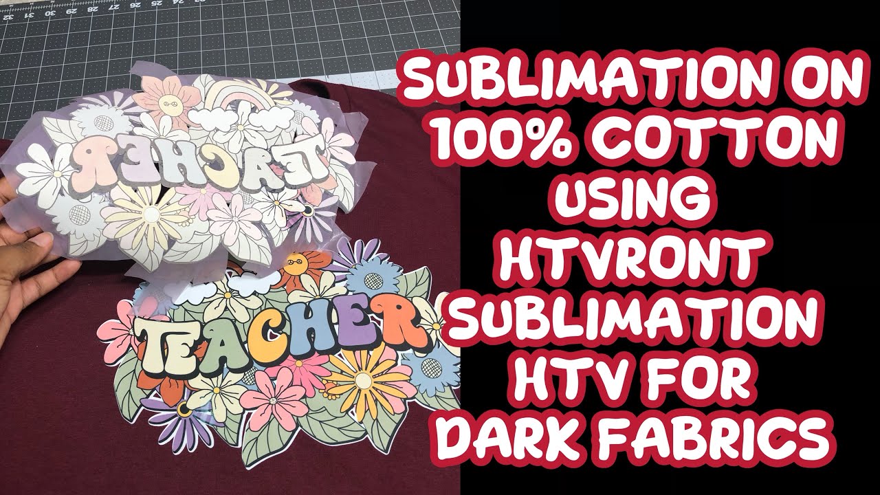 Sublimation on 100% cotton using HTVRONT’s HTV for dark fabrics