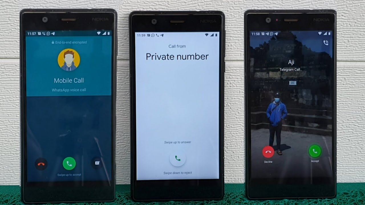 Nokia 3 incoming call,whatsapp,telegram