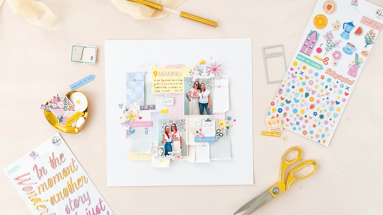 Live with Kathleen - Scrapbooking Layout with The Simple Things collection