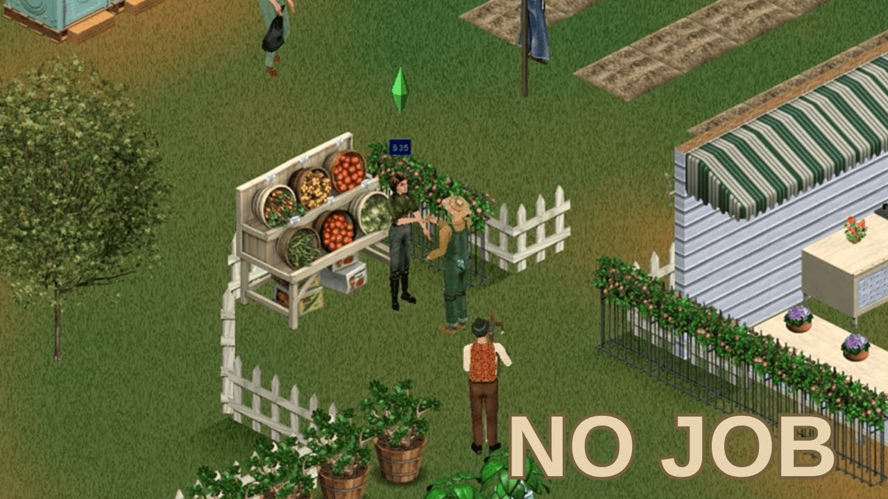 No Job, Just Farming | A Quiet Life in Sims 1 Gameplay (No Commentary)
