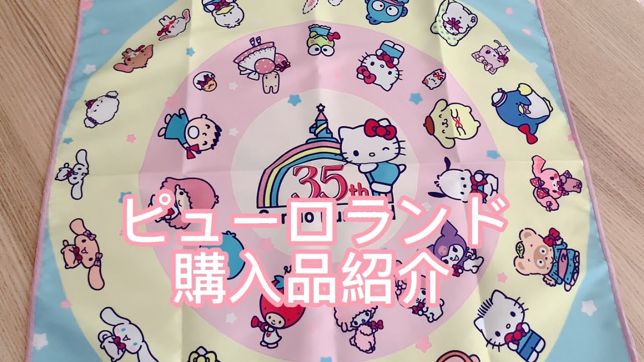 【サンリオピューロランドでの購入品紹介/35周年グッズ💜びょんわぁグッズ❤️カラフルピューログッズ】