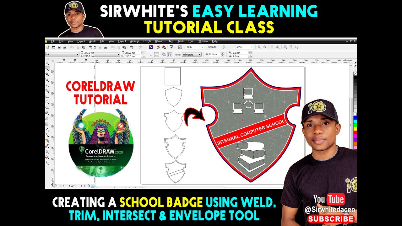 CorelDraw Tutorial: Creating a school badge - easy tricks || #coreldraw