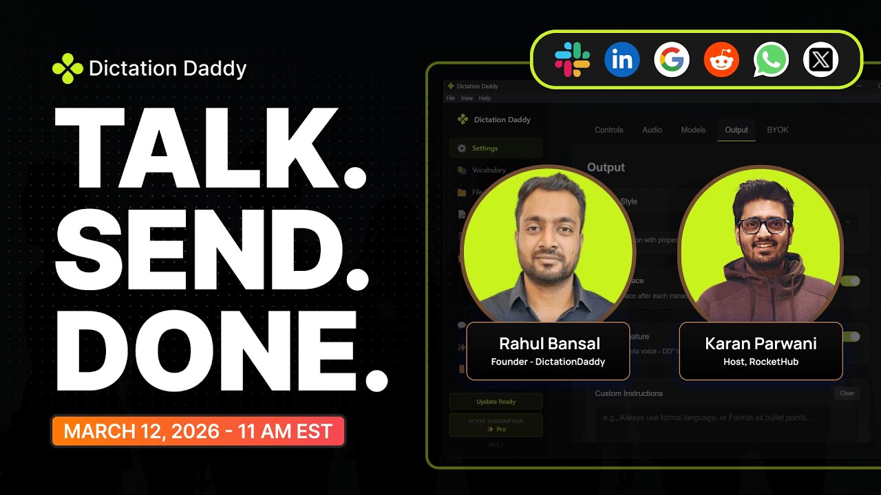 Talk. Send. Done. Dictation Daddy Webinar