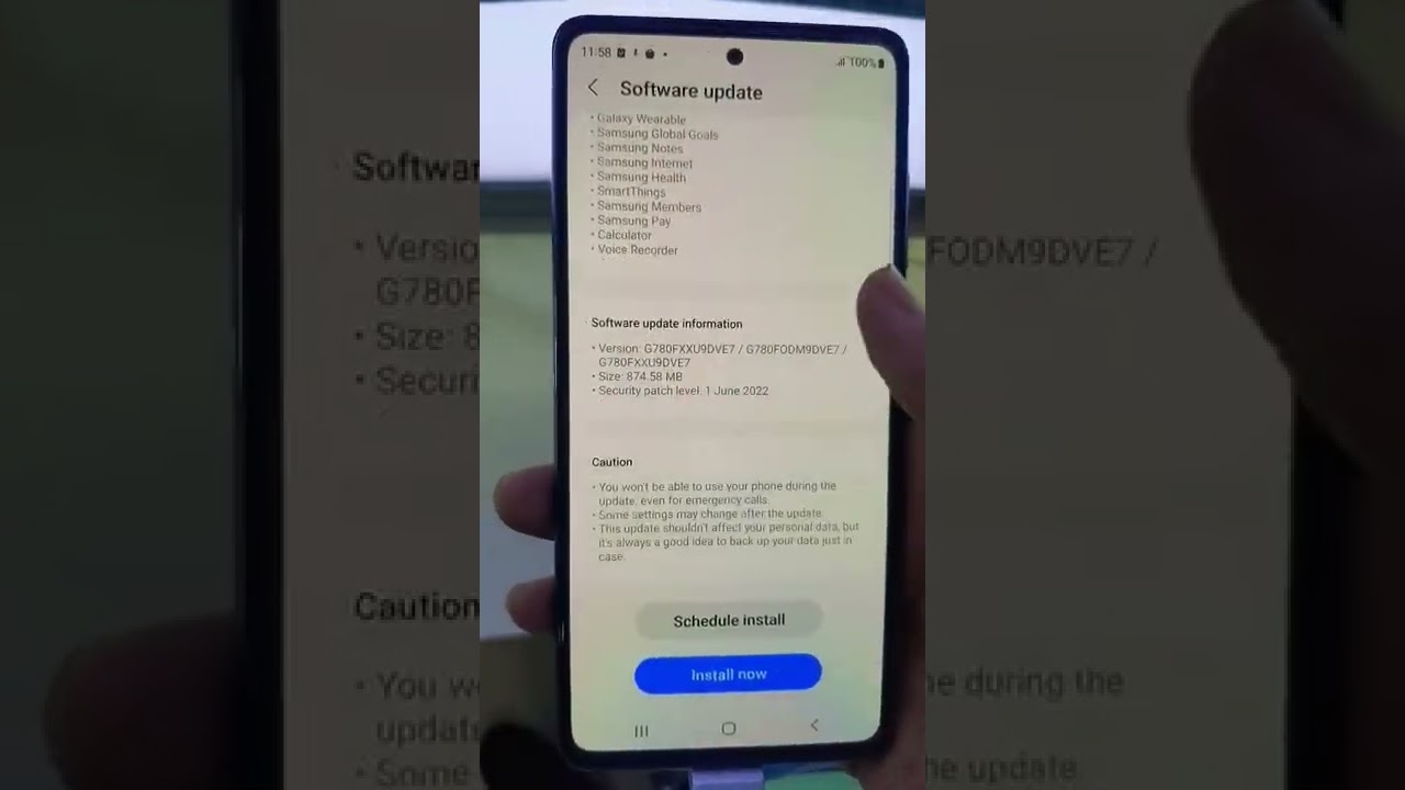 Samsung S20 FE Updates - Security Update