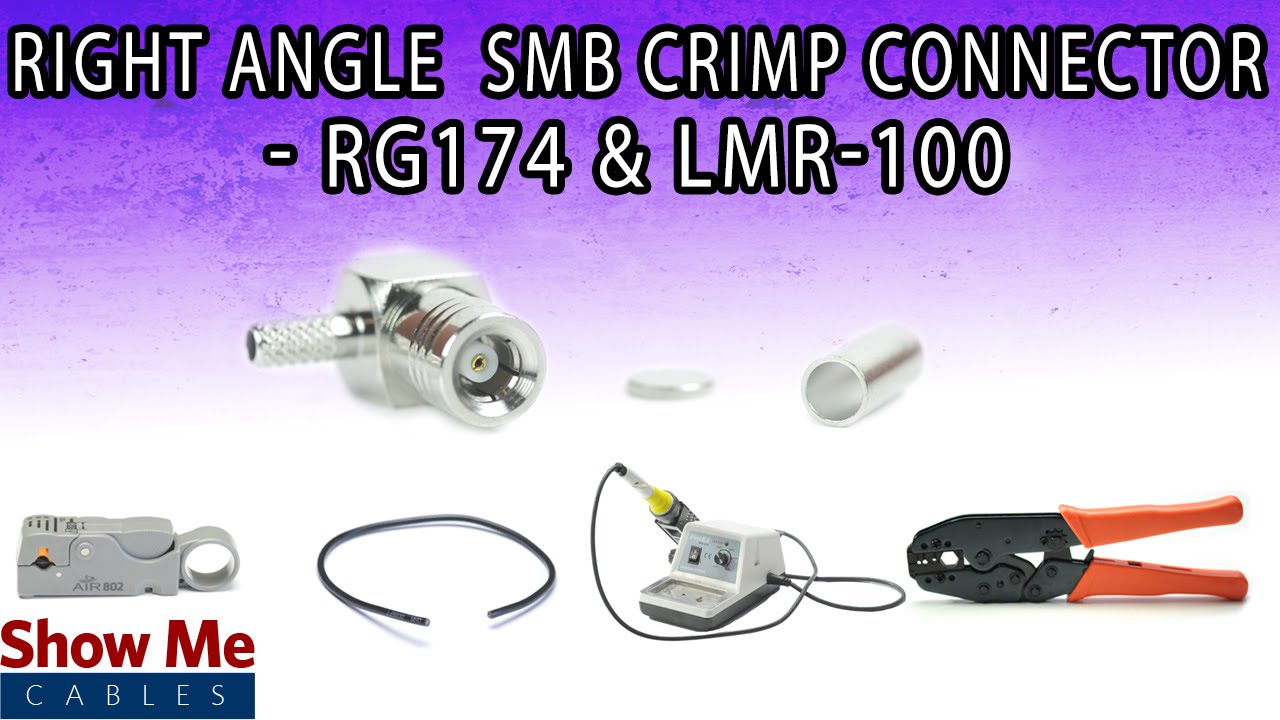 Right Angle SMB Male Crimp Connector For RG174 & LMR-100 - Perfect For DIY Installs!