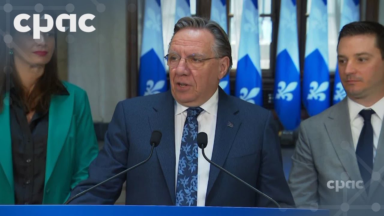 Le PM du Québec François Legault présente un bilan de la session parlementaire du printemps