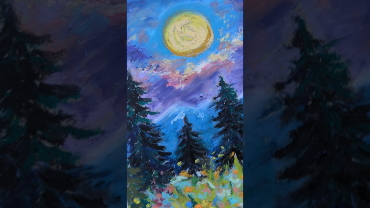 Going to California - Pastels on Paper #oilpastels #californialandscape #colorfulart #oilpastelart