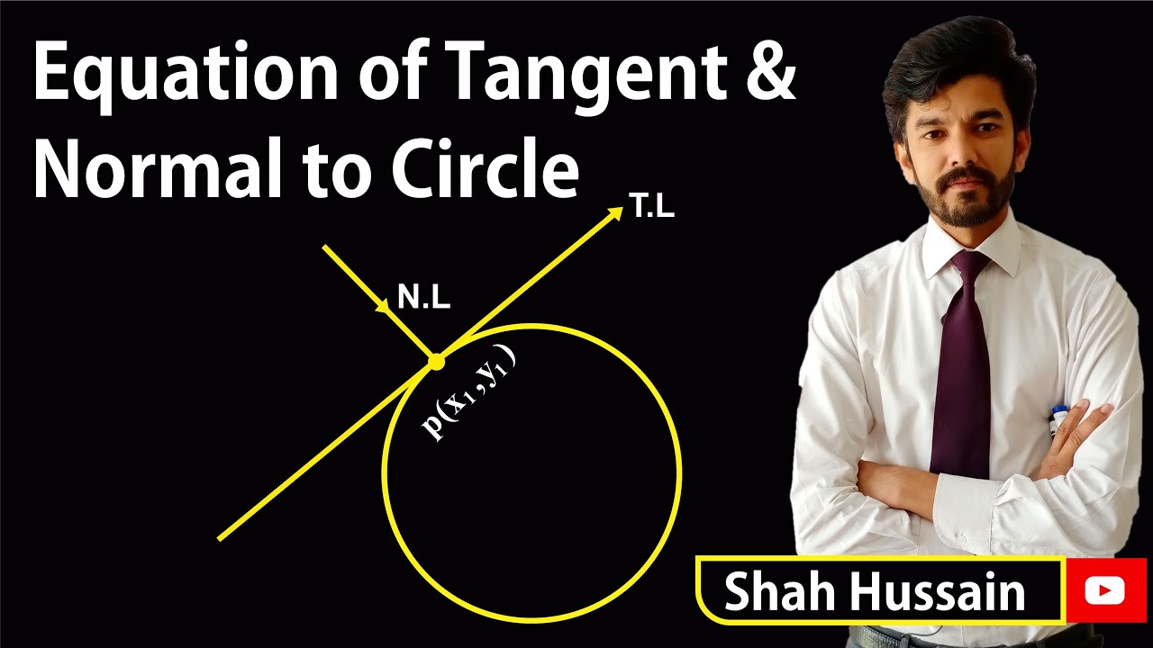 Equation of Tangent and Normal to Circle || by Shah Hussain Maths Online