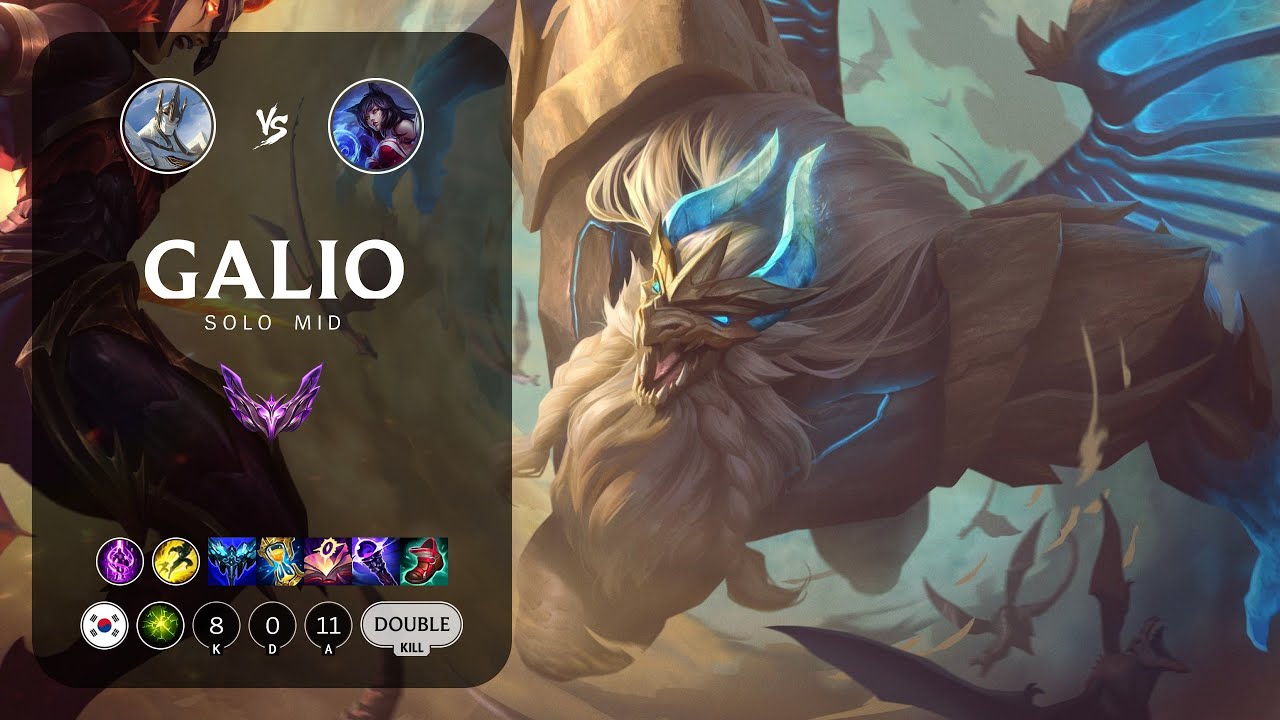 Galio Mid vs Ahri - KR Master Patch 13.1