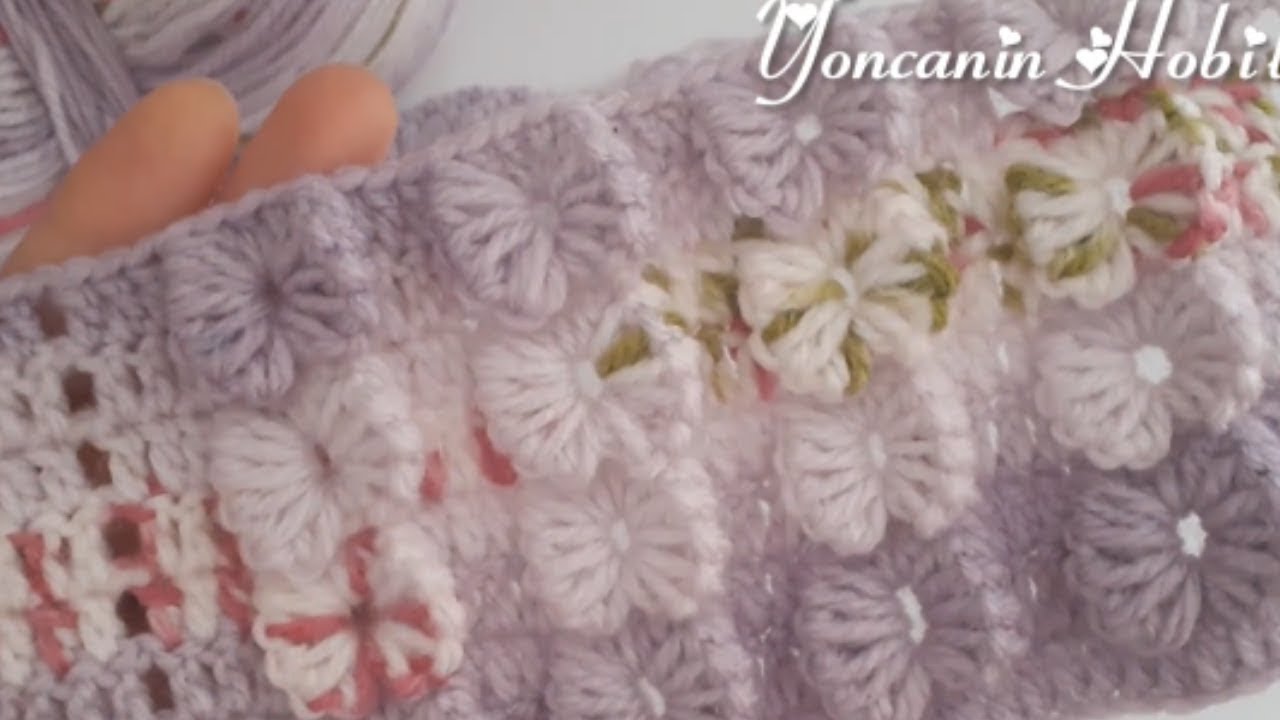 ВАУ! Великолепный цветочный узор, связанный крючком 🌸 Простой и элегантный узор для начинающих