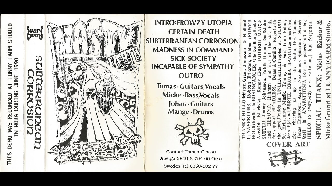 Hasty Death - Subterranean Corrosion Full Album/Demo (1990)