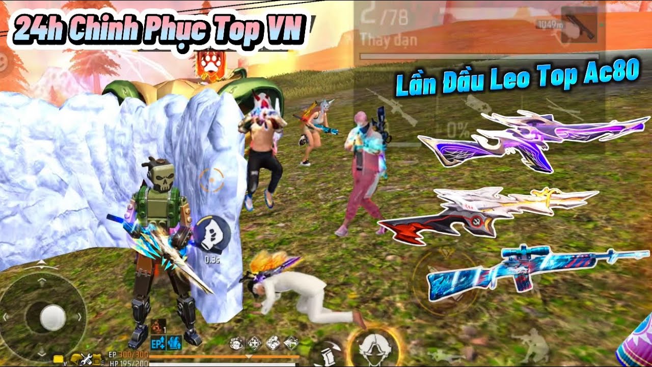[Free Fire] 24h ĐKHANG Chinh Phục Top S&uacute;ng AC80 Bằng 3 Skin Mạnh Nhất, Đ&acirc;y Mới L&agrave; Nh&agrave; Vua Tầm Xa !