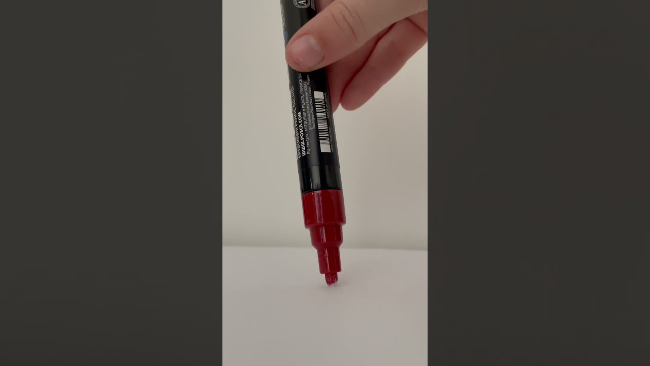 NEW RED POSCA PAINT MARKER! #drawing #fypシ #art #shorts #posca