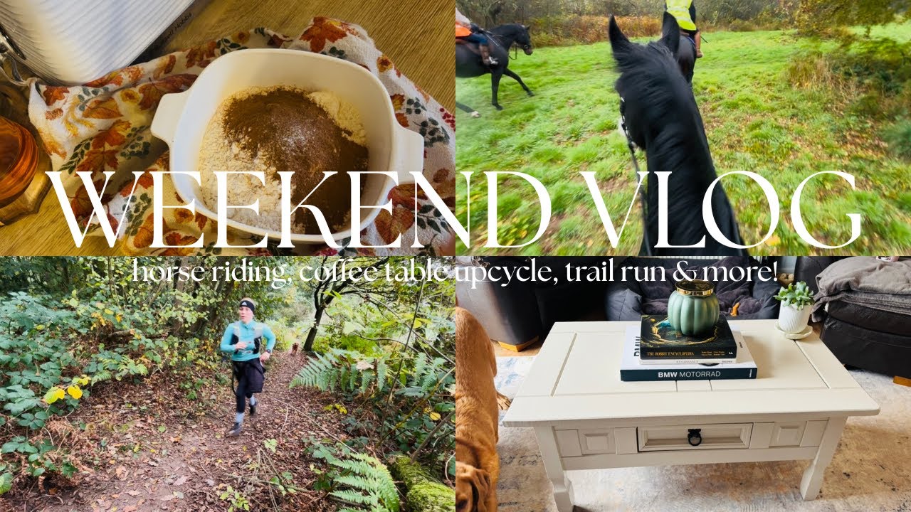 WEEKEND VLOG | coffee table upcycle, horseback riding, baking & more!