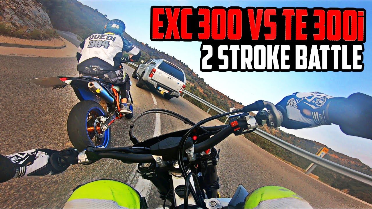 KTM vs Husqvarna | Supermoto Race in traffic