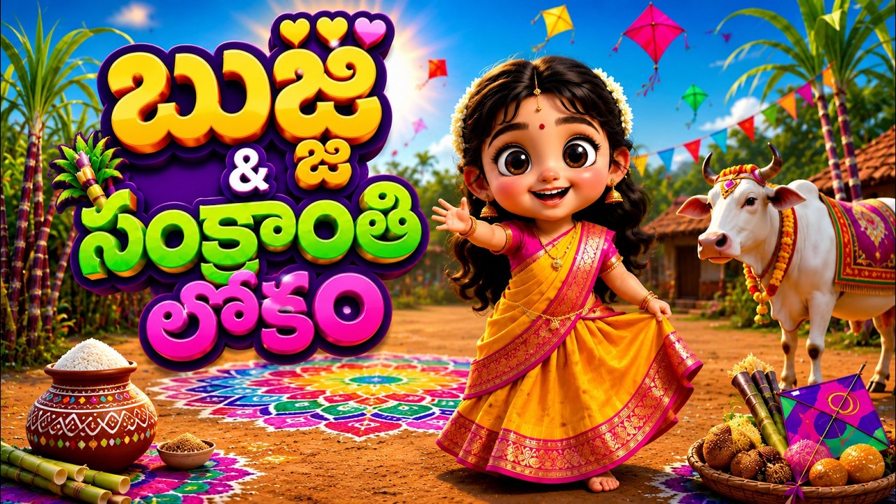 బుజ్జి & సంక్రాంతి లోకం 🎉 | Telugu Kids Sankranthi Song | BujjiTube